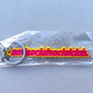 Anti Social Social Club SideKick Keychain Yellow and Pink ASSC